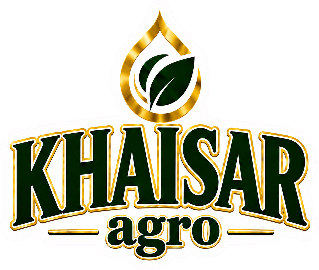 Logo merek Khaisar Agro bergaya cutting sticker